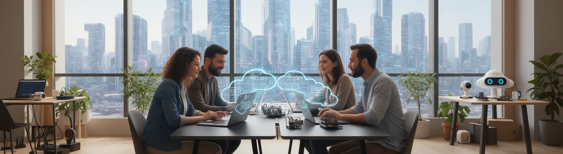 Consultor a executar migração para Microsoft 365 com vários ecrãs de monitorização