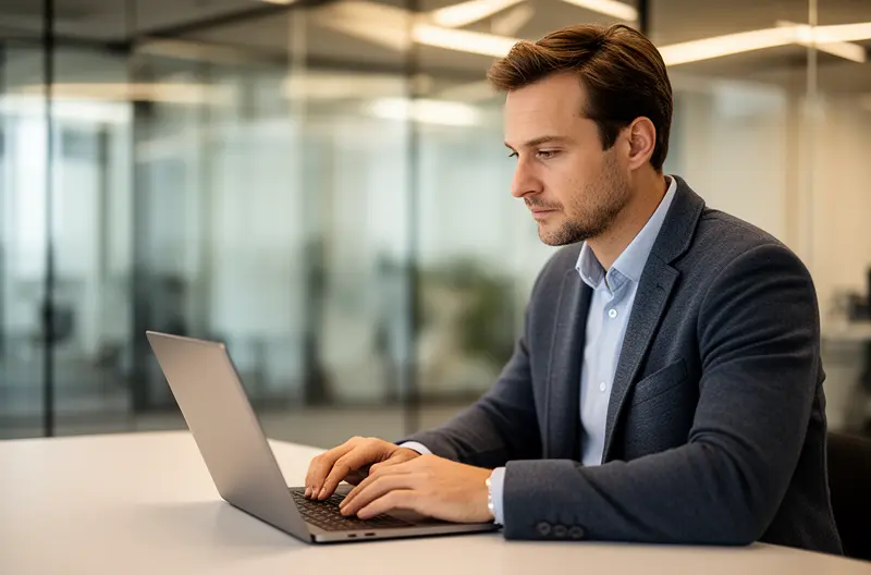 Técnico realizando mantenimiento preventivo en centralita telefónica empresarial, Panel de control de centralita con indicadores LED de estado operativo, Rack organizado con cableado estructurado para sistema de comunicaciones, Monitorización remota de centralita telefónica en pantalla de ordenador, Equipo de centralita telefónica en CPD con climatización controlada