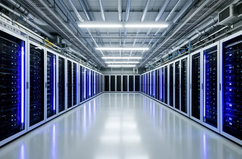 Técnico instalando servidor empresarial en rack de datos, Configuración inicial de sistema operativo en servidor corporativo, Profesional realizando copias de seguridad previas a instalación, Arquitectura de red segura para acceso remoto empresarial, Equipo técnico ejecutando mantenimiento preventivo de servidores