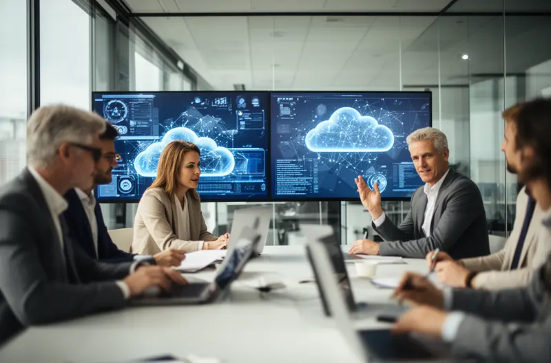 Técnico realizando mantenimiento preventivo en servidor empresarial en Madrid, Equipo de soporte informático revisando infraestructura de red corporativa, Monitorización proactiva de sistemas informáticos en empresa madrileña, Profesional configurando firewall y seguridad perimetral en oficina, Auditoría técnica de equipos informáticos en entorno empresarial