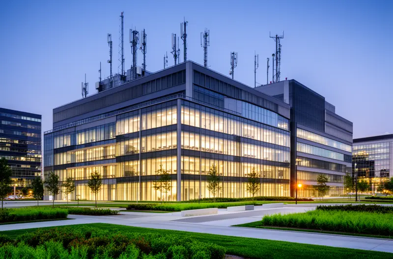 Centralita telefónica moderna instalada en oficina empresarial, Sistema VoIP con teléfonos IP conectados en red corporativa, Comparativa visual entre centralita analógica y digital para empresas, Panel de control de centralita telefónica con extensiones activas, Equipo técnico configurando sistema de comunicación empresarial