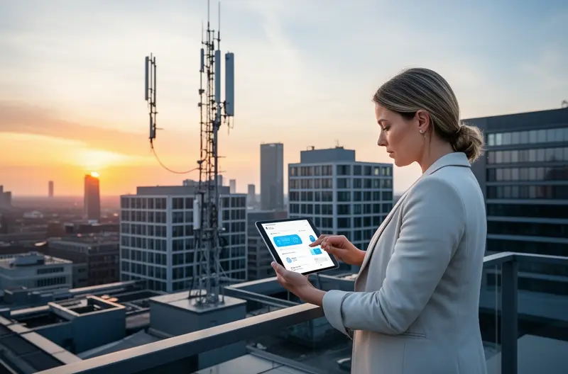 equipo de técnicos informáticos trabajando en centro de datos empresarial, profesional de IT configurando infraestructura de red segura, pantalla mostrando dashboard de monitorización de sistemas en tiempo real, consultor tecnológico asesorando a directivos sobre soluciones cloud, servidor empresarial con sistemas de backup y protección de datos