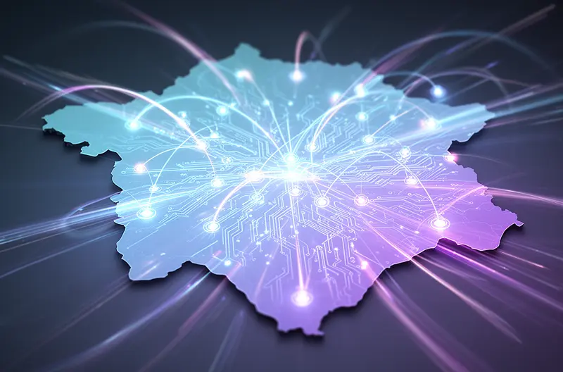 Equipo técnico realizando outsourcing IT en oficina de Madrid, Profesionales de sistemas gestionando infraestructura tecnológica empresarial, Técnico especializado en soporte IT presencial en empresa madrileña, Monitorización remota de sistemas informáticos en Madrid, Reunión de consultoría IT para outsourcing tecnológico