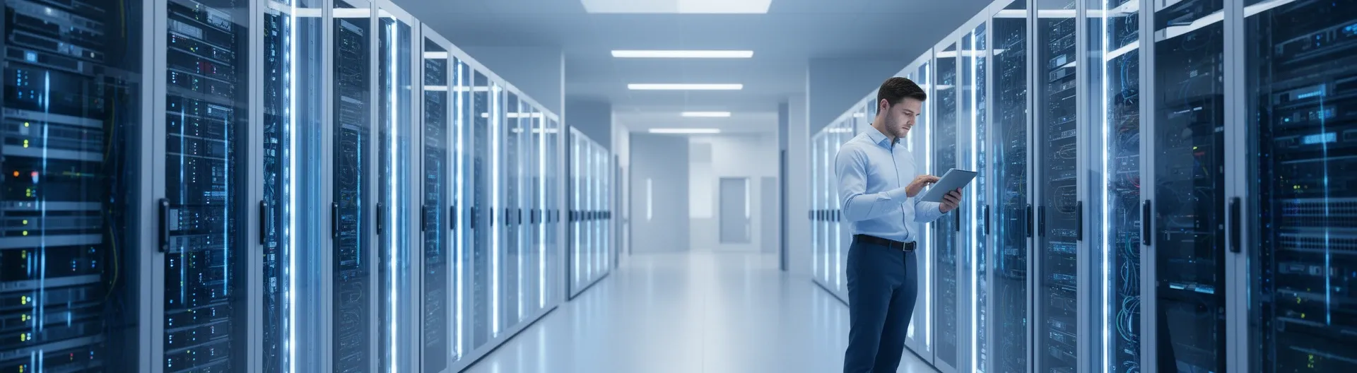 Técnico realizando mantenimiento preventivo de servidores en Gerona, Panel de monitorización de infraestructura IT en tiempo real, Equipo certificado implementando soluciones de ciberseguridad empresarial, Sala de servidores con sistemas de backup y recuperación ante desastres, Consultor IT analizando infraestructura de red en empresa de Gerona
