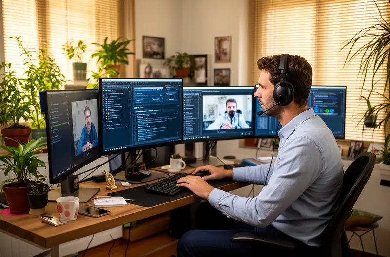 Técnico informático realizando mantenimiento preventivo en oficina de Burgos, Equipo de soporte IT configurando servidores en empresa burgalesa, Auditoría informática profesional en instalaciones empresariales de Burgos, Soporte remoto resolviendo incidencias técnicas para PYME en Burgos, Infraestructura tecnológica moderna gestionada por servicio de mantenimiento en Burgos