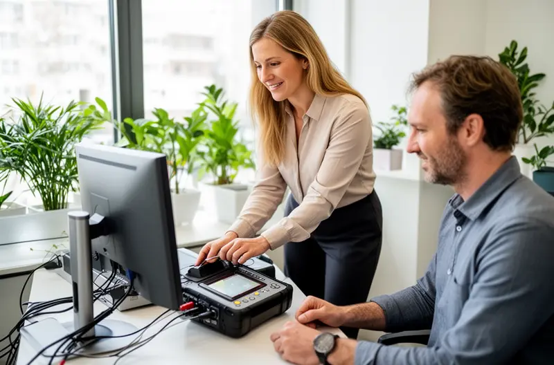 Técnico realizando mantenimiento preventivo de servidores en empresa de Almería, Equipo informático recibiendo soporte técnico presencial en oficina almeriense, Panel de monitorización continua de infraestructura IT en tiempo real, Auditoría informática completa de sistemas y equipos en PYME, Profesional configurando soluciones de backup y seguridad en Almería