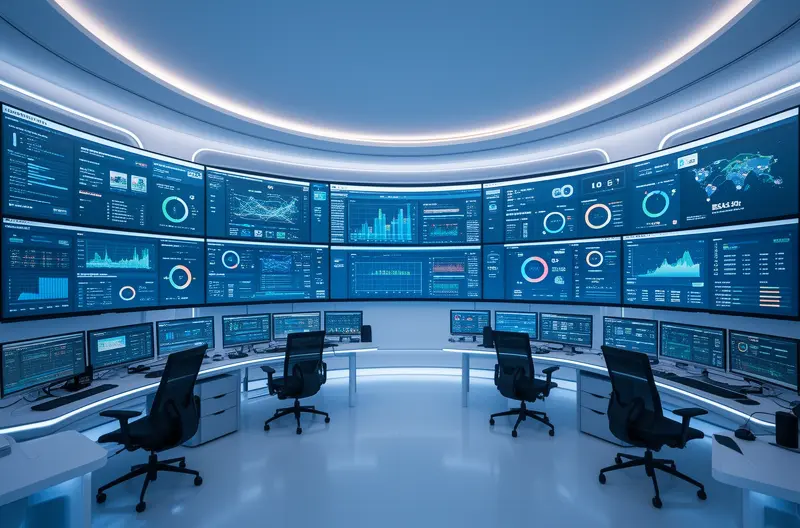 Técnico realizando mantenimiento preventivo de servidores en empresa de Almería, Equipo informático recibiendo soporte técnico presencial en oficina almeriense, Panel de monitorización continua de infraestructura IT en tiempo real, Auditoría informática completa de sistemas y equipos en PYME, Profesional configurando soluciones de backup y seguridad en Almería