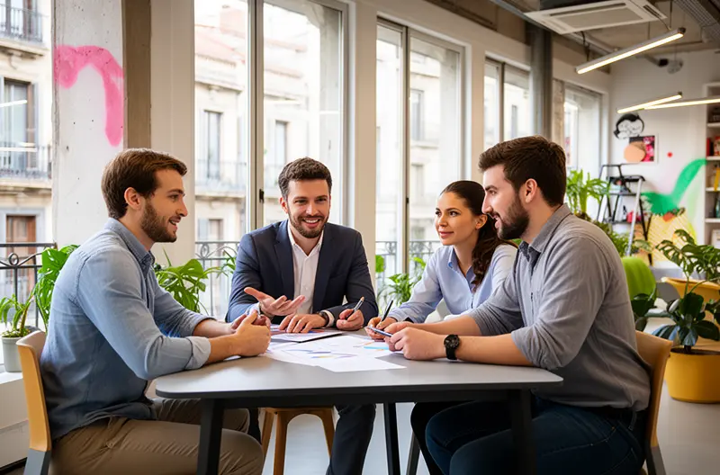 Técnico informático realizando mantenimiento preventivo en oficina de Barcelona, Equipo de soporte IT gestionando infraestructura cloud para empresa, Profesional de sistemas configurando red empresarial en Barcelona, Servicio de asistencia técnica remota para empresas tecnológicas, Auditoría de infraestructura IT en empresa de Barcelona