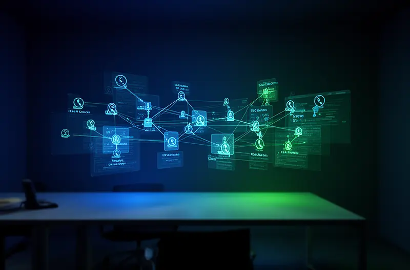 Técnico configurando centralita telefónica IP en oficina de Madrid, Sistema de telefonía empresarial VoIP con múltiples extensiones, Panel de control de centralita digital con funcionalidades avanzadas, Equipo de centralita telefónica Panasonic en sala de comunicaciones, Instalación profesional de centralita telefónica en empresa madrileña