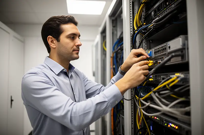 Técnico realizando mantenimiento preventivo en servidor empresarial en Tres Cantos, Equipo de soporte informático atendiendo incidencia crítica en oficina de Tres Cantos, Sistema de backup automatizado protegiendo datos empresariales en Tres Cantos, Firewall de seguridad perimetral instalado en empresa de Tres Cantos, Auditoría informática gratuita evaluando infraestructura tecnológica en Tres Cantos