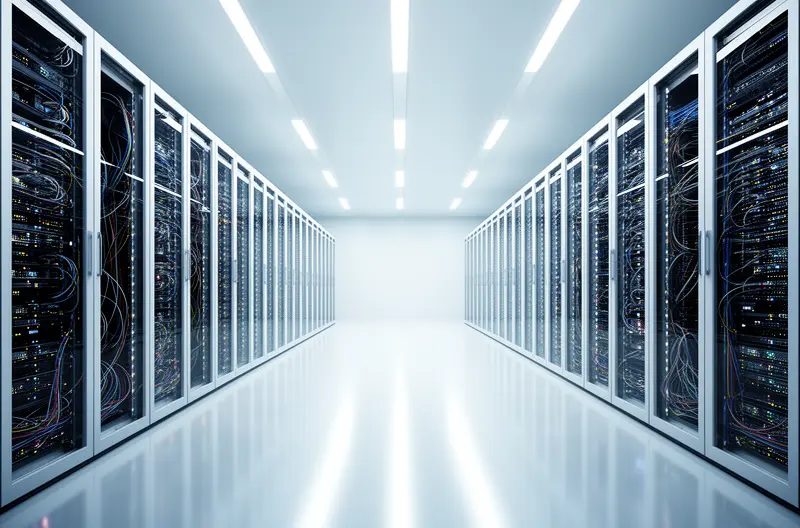 técnico informático revisando servidor en empresa de Collado Villalba, equipo de soporte IT realizando mantenimiento preventivo de red, sala de servidores con infraestructura tecnológica moderna y segura, profesional configurando firewall y sistemas de seguridad informática, diagnóstico técnico de equipos informáticos en oficina empresarial