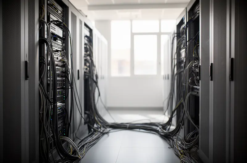 Técnico realizando mantenimiento preventivo en equipos informáticos de empresa en Valdemoro, Equipo de soporte IT revisando servidores y sistemas de seguridad empresarial, Auditoría informática gratuita evaluando infraestructura tecnológica en oficina, Implementación de soluciones de ciberseguridad y backup en empresa de Valdemoro, Consultor IT analizando red empresarial y optimizando sistemas informáticos