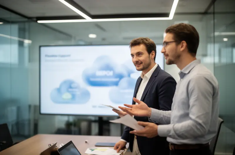 Técnico realizando mantenimiento preventivo en equipos informáticos de empresa en Valdemoro, Equipo de soporte IT revisando servidores y sistemas de seguridad empresarial, Auditoría informática gratuita evaluando infraestructura tecnológica en oficina, Implementación de soluciones de ciberseguridad y backup en empresa de Valdemoro, Consultor IT analizando red empresarial y optimizando sistemas informáticos