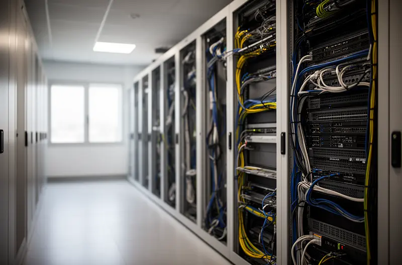 Técnico realizando mantenimiento informático en oficina de Getafe, Panel de monitorización proactiva de sistemas IT en tiempo real, Equipo de soporte técnico atendiendo incidencia informática presencial, Auditoría de infraestructura tecnológica en empresa de Getafe, Servidor empresarial con mantenimiento preventivo y copias de seguridad