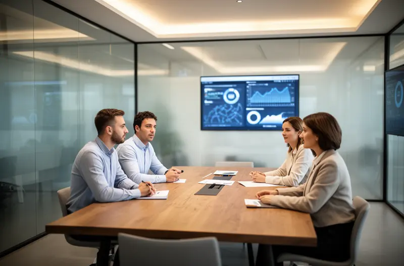Técnico realizando mantenimiento informático en oficina de Getafe, Panel de monitorización proactiva de sistemas IT en tiempo real, Equipo de soporte técnico atendiendo incidencia informática presencial, Auditoría de infraestructura tecnológica en empresa de Getafe, Servidor empresarial con mantenimiento preventivo y copias de seguridad