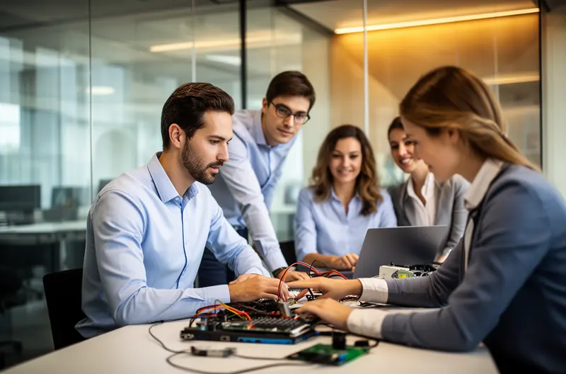 Técnico realizando mantenimiento preventivo en servidor empresarial en Leganés, Equipo de soporte informático revisando infraestructura tecnológica de empresa, Sistema NAS con copias de seguridad automatizadas en entorno empresarial, Monitorización de red empresarial con herramientas profesionales de gestión, Servicio de mantenimiento correctivo resolviendo incidencia informática en oficina