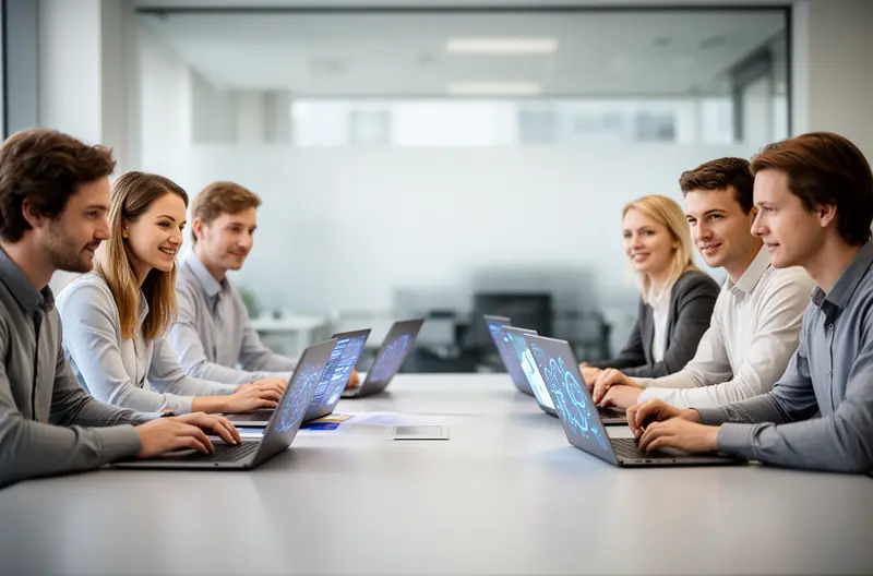 Técnico realizando mantenimiento preventivo en servidor empresarial en Fuenlabrada, Equipo de soporte informático configurando red empresarial segura, Sistema de copias de seguridad automatizadas en empresa de Fuenlabrada, Monitorización proactiva de infraestructura IT en oficina moderna, Consultoría de mantenimiento informático para pyme en Fuenlabrada