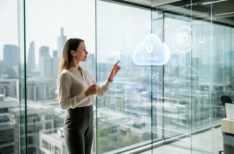 Sistema automatizado de copias de seguridad en internet para empresas, Servidor seguro de backup online con encriptación robusta, Panel de control de copias de seguridad remotas económicas, Infraestructura escalable de almacenamiento en nube para empresas, Equipo técnico gestionando sistema de backup empresarial