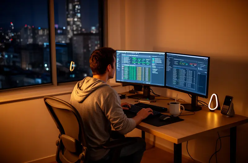 Técnico realizando mantenimiento preventivo en servidor Windows empresarial, Panel de monitorización de rendimiento de servidor Windows Server, Checklist de tareas de mantenimiento diario para servidores Windows, Proceso de actualización y gestión de parches en Windows Server, Auditoría de seguridad y prueba de restauración en infraestructura Windows