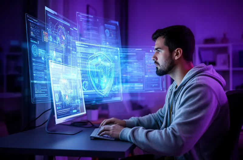 Equipo técnico realizando auditoría de seguridad informática en sala de servidores, Diagrama de fases del proceso de auditoría informática empresarial, Especialista analizando vulnerabilidades en infraestructura tecnológica corporativa, Informe detallado de auditoría de ciberseguridad con recomendaciones prioritarias, Consultor IT evaluando cumplimiento normativo ISO 27001 en empresa