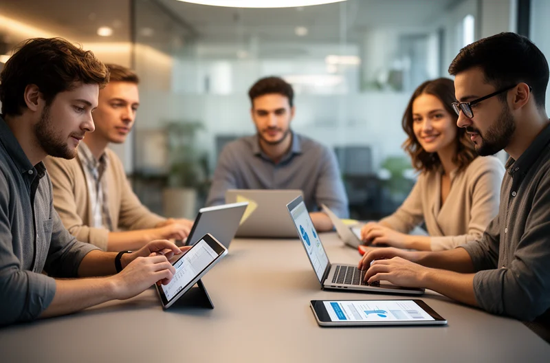 Diagrama de arquitectura cloud híbrida para empresas, Proceso de migración segura a la nube con protección de datos, Panel de monitorización de infraestructura cloud en tiempo real, Equipo técnico planificando implementación de soluciones cloud empresariales, Sistema de backup automático y recuperación en entornos cloud