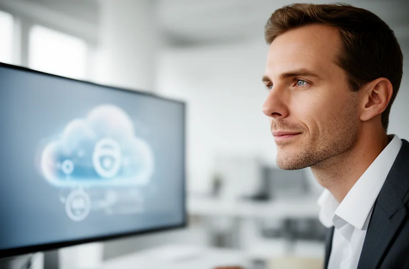 Sistema de copias de seguridad en la nube protegiendo datos empresariales, Panel de control mostrando backups automáticos en tiempo real, Infraestructura cloud con redundancia geográfica para protección de datos, Proceso de recuperación rápida de archivos desde backup online, Interfaz intuitiva de gestión de copias de seguridad empresariales