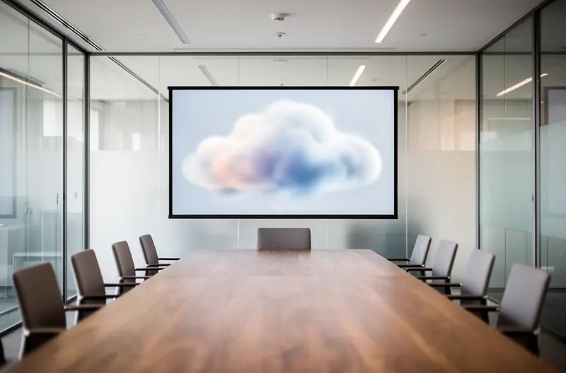 Servidor cloud empresarial con cifrado de datos y backup automático, Equipo colaborando en tiempo real mediante almacenamiento en la nube seguro, Dashboard de monitorización continua de infraestructura cloud empresarial, Arquitectura escalable de almacenamiento en la nube para pymes, Técnico realizando auditoría de seguridad en entorno cloud corporativo