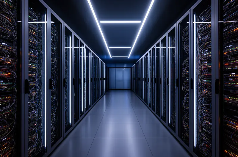 Técnico realizando limpieza interna de ordenador empresarial, Pantalla mostrando proceso de optimización de sistema operativo Windows, Firewall empresarial Fortinet protegiendo red corporativa, Sistema de backup Veeam ejecutando copia de seguridad automática, Ingeniero configurando solución de monitorización remota en datacenter