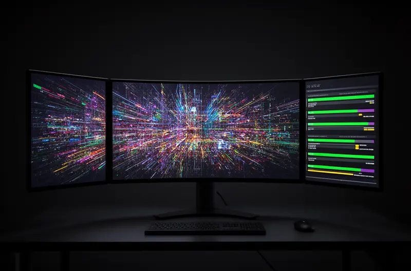 Técnico realizando limpieza interna de ordenador empresarial, Pantalla mostrando proceso de optimización de sistema operativo Windows, Firewall empresarial Fortinet protegiendo red corporativa, Sistema de backup Veeam ejecutando copia de seguridad automática, Ingeniero configurando solución de monitorización remota en datacenter