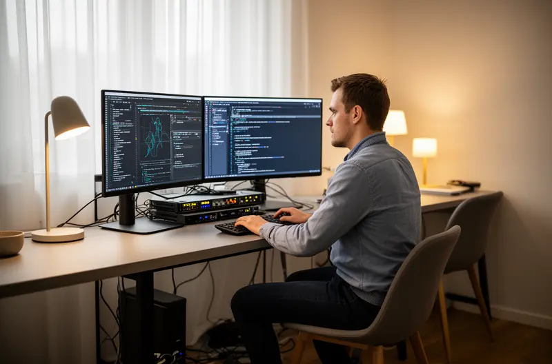 Técnico realizando mantenimiento preventivo en servidor empresarial en Pinto, Equipo de soporte informático revisando infraestructura de red en oficina, Sistema de backup empresarial con protección de datos y recuperación, Firewall y soluciones de ciberseguridad implementadas en empresa local, Auditoría informática gratuita evaluando equipos y servidores en Pinto