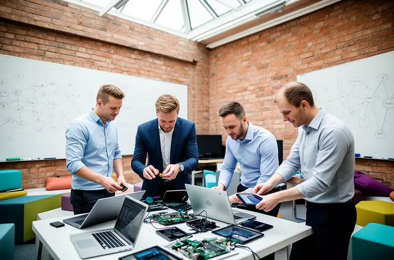 Técnico realizando mantenimiento informático en oficina de Rivas Vaciamadrid, Monitorización proactiva de servidores y sistemas informáticos empresariales, Equipo de soporte técnico atendiendo incidencia informática presencial, Auditoría preventiva de infraestructura tecnológica en empresa, Sistema de backup y recuperación de datos empresariales