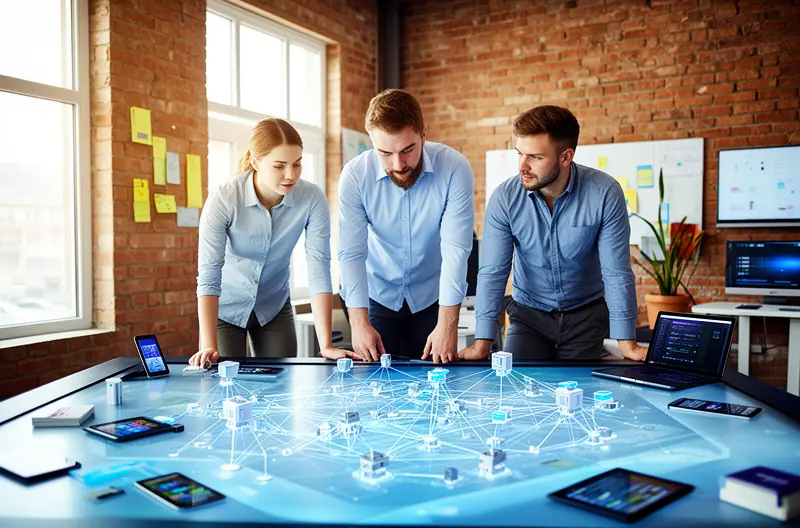 Técnico realizando mantenimiento preventivo en servidores empresariales, Infraestructura de red empresarial con cableado estructurado certificado, Equipo de soporte técnico gestionando servicios informáticos remotos, Sistema de ciberseguridad multicapa protegiendo datos empresariales, Migración de servicios empresariales a la nube con Microsoft Azure