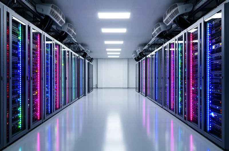 Equipo técnico trabajando en outsourcing informático en oficina de Madrid, Profesionales de IT configurando servidores en empresa madrileña, Técnico de sistemas realizando mantenimiento preventivo en infraestructura tecnológica, Consultor IT revisando seguridad informática en centro de datos, Especialista en redes instalando equipamiento Cisco en empresa de Madrid