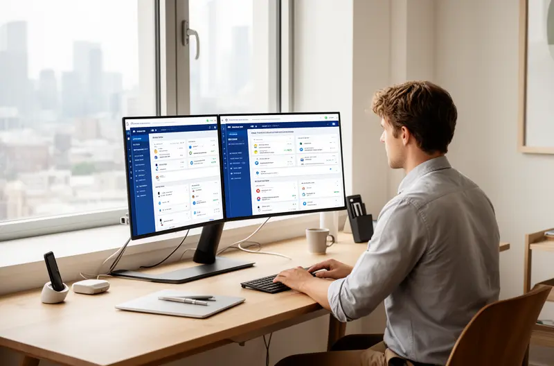 Arquitectura Zero Trust protegiendo red empresarial con verificación continua, Sistema de inteligencia artificial detectando amenazas cibernéticas en tiempo real, Equipo de seguridad implementando estrategias de resiliencia ante ataques, Plataforma de gestión de identidades y accesos controlando permisos empresariales, Profesionales de ciberseguridad revisando cumplimiento normativo y políticas de protección