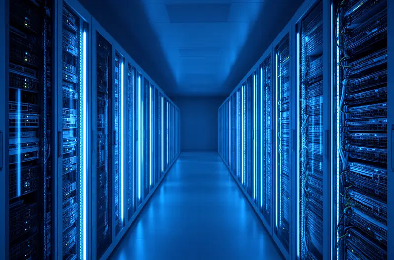 Equipo técnico planificando estrategia de migración cloud empresarial, Dashboard de monitorización de servicios cloud con métricas de rendimiento, Infraestructura cloud escalable con servidores virtuales y redes seguras, Profesionales analizando resultados de migración cloud exitosa, Centro de datos cloud con soluciones de seguridad y backup integrados