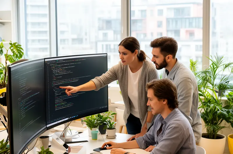 Técnico especializado realizando mantenimiento preventivo en servidor empresarial, Equipo de soporte IT monitorizando infraestructura tecnológica en centro de operaciones, Profesional configurando firewall de seguridad para protección empresarial, Ingeniero IT realizando diagnóstico remoto de sistemas corporativos, Sala de servidores empresariales con sistemas de monitorización activa