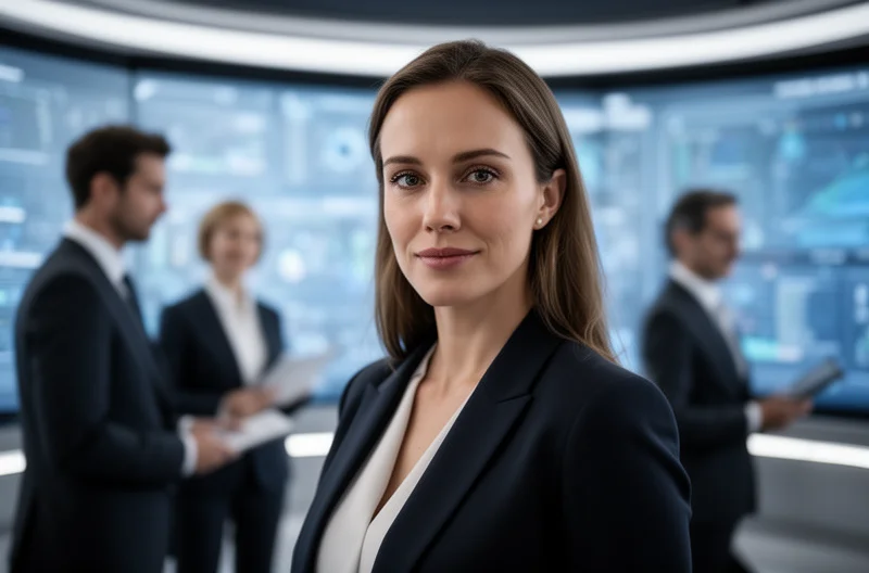 Equipo empresarial revisando plan estratégico IT en sala de reuniones moderna, Dashboard con KPIs y métricas de rendimiento tecnológico en pantalla, Arquitectura de infraestructura IT cloud y on-premise con iconos de seguridad, Consultor IT presentando roadmap tecnológico con marcos ITIL y COBIT, Monitorización en tiempo real de sistemas críticos empresariales con gráficos