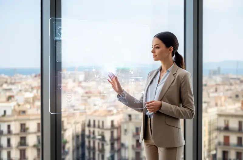 Equipo técnico profesional revisando infraestructura IT en empresa moderna, Profesional de informática proporcionando soporte técnico personalizado a cliente empresarial, Sistema de gestión integral de servicios IT con monitorización proactiva, Reunión de consultoría tecnológica entre proveedor IT y equipo directivo, Infraestructura de red empresarial con soluciones cloud y ciberseguridad avanzada