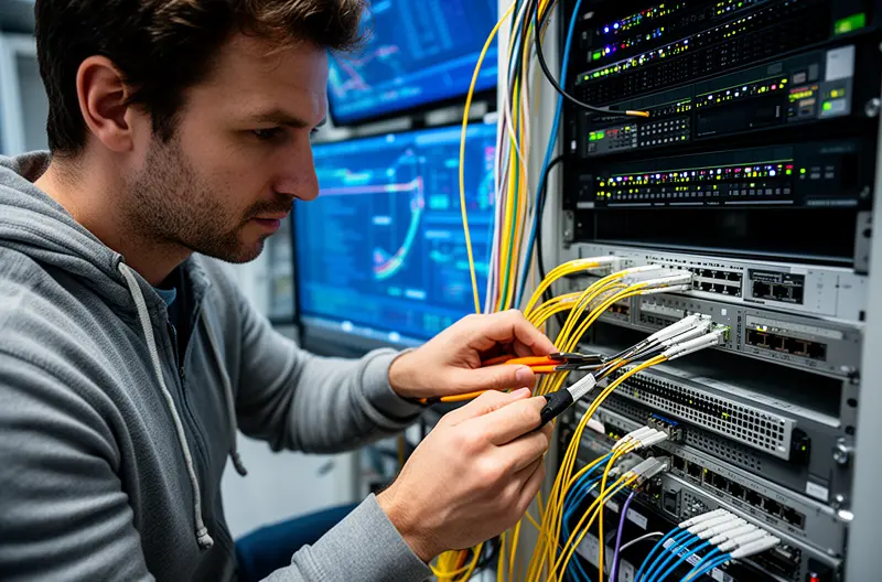 Equipo de consultoría IT analizando infraestructura tecnológica empresarial, Dashboard de monitorización proactiva de sistemas informáticos con métricas de disponibilidad, Implementación de soluciones de ciberseguridad avanzada en entorno corporativo, Auditoría tecnológica exhaustiva identificando oportunidades de optimización IT, Transformación digital exitosa con servicios gestionados y soporte técnico especializado