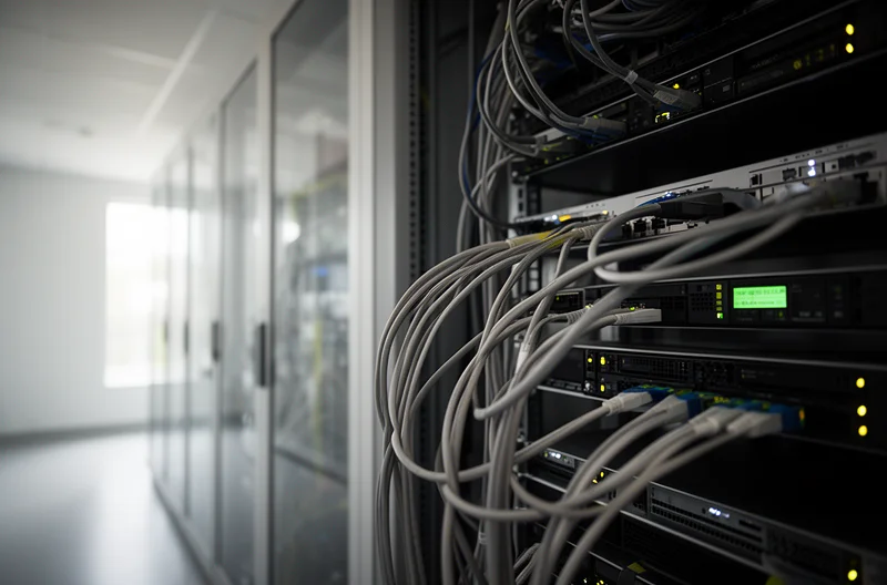 consultor informático analizando infraestructura empresarial, equipo técnico implementando soluciones IT avanzadas, migración tecnológica en centro de datos corporativo, auditoría de seguridad informática en empresa, transformación digital mediante consultoría especializada