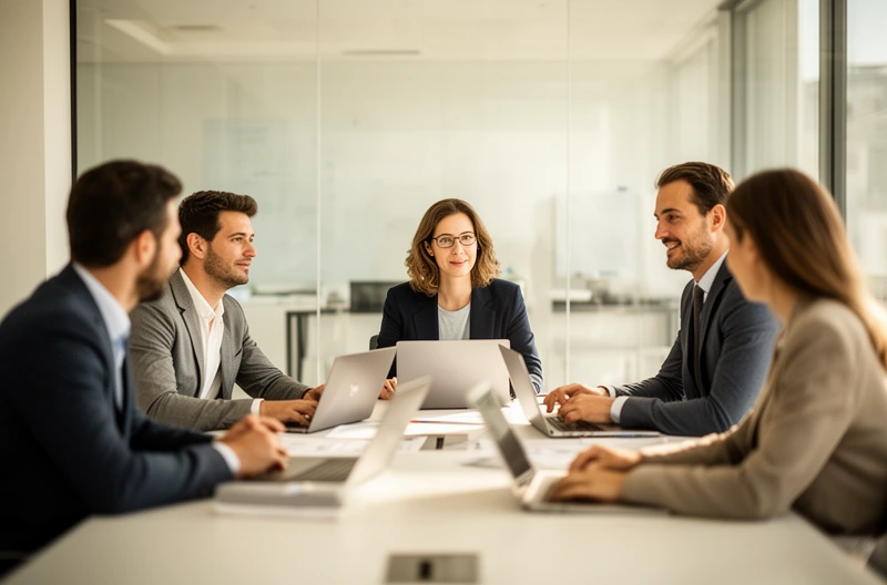 consultor IT evaluando infraestructura empresarial, equipo de consultoría tecnológica en reunión estratégica, diagrama de transformación digital para empresas, soporte técnico IT presencial en oficinas, dashboard de monitorización de sistemas IT