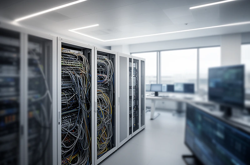 consultor IT evaluando infraestructura empresarial, equipo de consultoría tecnológica en reunión estratégica, diagrama de transformación digital para empresas, soporte técnico IT presencial en oficinas, dashboard de monitorización de sistemas IT